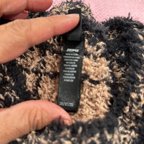 Skims cozy knit pullover onyx plaid sweeter - Picture 4 of 12